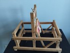 Vintage Wooden Sweden Tabletop Weaving Loom In Working Condition