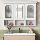 47  Wall Mounted Bathroom Cabinet With Mirror  Cabinet With 3 Adjustable Shelves