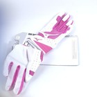 Mizuno Small Finch Softball Batting Gloves Medium White Pink Nonslip Padded Grip
