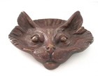 Antique  Victorian  Bronze  Cast  Fox  Trinket Dish  Awesome  