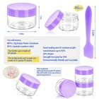 12 Pack 15g Clear Empty Plastic Sample Jars Cosmetic Travel Cream Containers