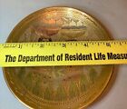 Vintage Rare Handpainted Brass Decorative Plate 5  W Diameter Folk Art Of  India