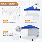 Eagle Peak 10x10 Commercial Pop Up Canopy Tent With One Detachable Sidewall