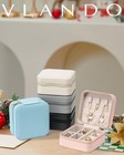 Travel Jewelry Box  Small Jewelry Travel Organizer Case For Girls Women - Black