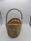 Vintage Brass Container With Handle  Ornate Boat-shaped Brass Scuttle