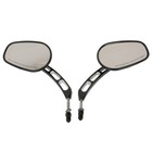 Black 8mm Thread Rear View Mirrors Fit For Harley Softail Slim Dyna Fxdf Fat Boy