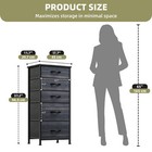 Chest Of Storage 5 Drawers Dresser Tall Tower Gray Organizer For Bedroom Cabinet