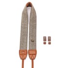 2 X Vintage Classic White And Brown Weave Camera Shoulder Neck Strap Belt Dslr