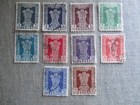 India  Scott  O127-o136  Used