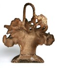Antique Doorstop  Hubley  Flower Basket Of Petunias
