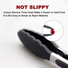 2 Pack Black Kitchen Tongs  Premium Silicone Bpa Free 9    12  