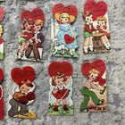 Lot Of 14 1940s Assorted Vintage Childrens Classroom Die Cut Valentine Day Cards