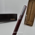 Parker Roller Ball Pen  Burgundy  Model Blk-f  Nos  Vintage 1984  W box Pen