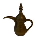 Miniature Brass Dallah Arabic Coffee Pot Ceramic Cup Middle Eastern