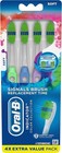 3 Pack Oral-b Soft Bristles Indicator Contour Clean Toothbrush 4 Count Each Pack