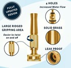 Morvat Solid Brass Heavy Duty Twist Garden Hose Jet Nozzle  2 Pack