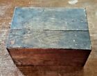 Vintage  Wood Recipe storage Box Dove Tailed Corners 13   Long 