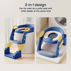 2-in-1 Potty Training Toilet Seat With Step Stool Ladder Soft Cushion Kids Chair