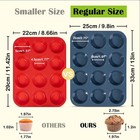 Vnray Silicone Muffin Baking Pan   Large Cupcake Tray 12 Cup - Nonstick Cake    