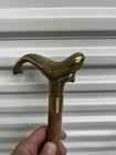 Heavy Brass Mermaid Handle Head Cane Vintage Antique Walking Stick Cane Design