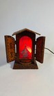Vintage Mexican Folk Art Light-up Shrine     Our Lady Of San Juan De Los Lagos