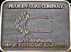 Peabody Coal Company Mine Rescue Contest Mining Miners Vintage Belt Buckle