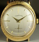 Lucien Piccard 14k Solid Gold Oblong Egg 31mm Men s Vintage Swiss Dress Watch