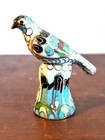 Vintage Genuine Chinese Art Cloisonn   Tropical Bird Enamel Sewing Thimble
