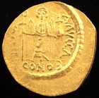 Byzantine Coin  Maurice Tiberius  Gold Au Solidus  Constantinople Mint 583 4 Ad 
