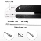 12 Pack Aluminum Luggage Tags Set With Name Id Card For Travel Suitcase Baggage