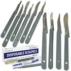 New Disposable Scalpel Blades With Plastic Handle   Box Of 10   Sterile
