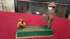 Vintage Cast Iron Monkey Bank 80 s