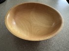 Signed Stunning  Hand-turned Poplar  Wood Bowl Beautiful Artist Signed 2019