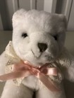 Vintage Avon Bearing Blossom White Teddy Bear 9    Plush The Gift Collection