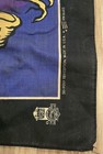 Vintage Official Harley-davidson Panther Black   Moon Purple Bandana Made In Usa