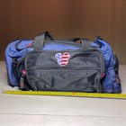 Vtg Disney Mickey Mouse American Flag Duffle Bag Travel Gym Blue Black Fan Giftt