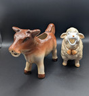 Lot Of 2 Otagiri Sheep And Cow Creamer Made In Japan Vintage Cottagecore Country