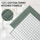 Homaxy Large Premium Cotton Kitchen Towels 16 x 28   6 Pack  Sage Green