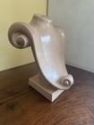 Vintage French Jewelry Bust Display Handmade  Beige Ceramic 12   x9   
