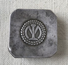 Chinese Silver Snuff Opium Box Rr Railroad Military Insignia Rare 19thc Antique