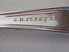Cmstp p Railroad Silver Soup Spoon - Milwaukee Road - Back Marked C m st p  p rr