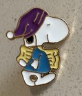  set Of 6   Peanuts Snoopy Brooch With Butterfly Clutch Metal Pin Back