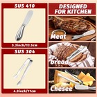 Spreader Knife Set 8-piece Cheese Butter Spreader Knives And Mini Serving Tongs