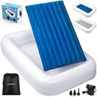  portable   Inflatable Toddler Travel Bed With Sides - Comfortable   Convenient 