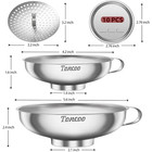 2pcs Canning Funnels For Filling Mason Jars With Strainer  Food Grade Stainless