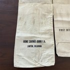 Lot Of 4 Vtg Bank Bags Southwestern Bell   1st Interstate Ok Etc Bank Money Bags