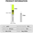 6pc Fishing Led Bobber Light Fishing Glow Sticks Night Fish Light Bobbers Floats