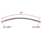 Ptfe Steam Hose W ss Braided For Press Machines  1 4  Male X Male  27  Long 