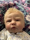 Bonnie Brown Collection Reborn Girl Baby Ellie Sue  Blonde Curly Hair  Blue Eyes