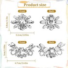 4 Pcs Rhinestone Wedding Shoe Clips  Elegant Rhinestone Shoe Charms  Detachable 